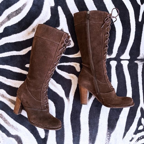 **SOLD ON MY WEBSITE **  Vintage Frye Lace Up Villager Boots sz 7.5 - Picture 1 of 8